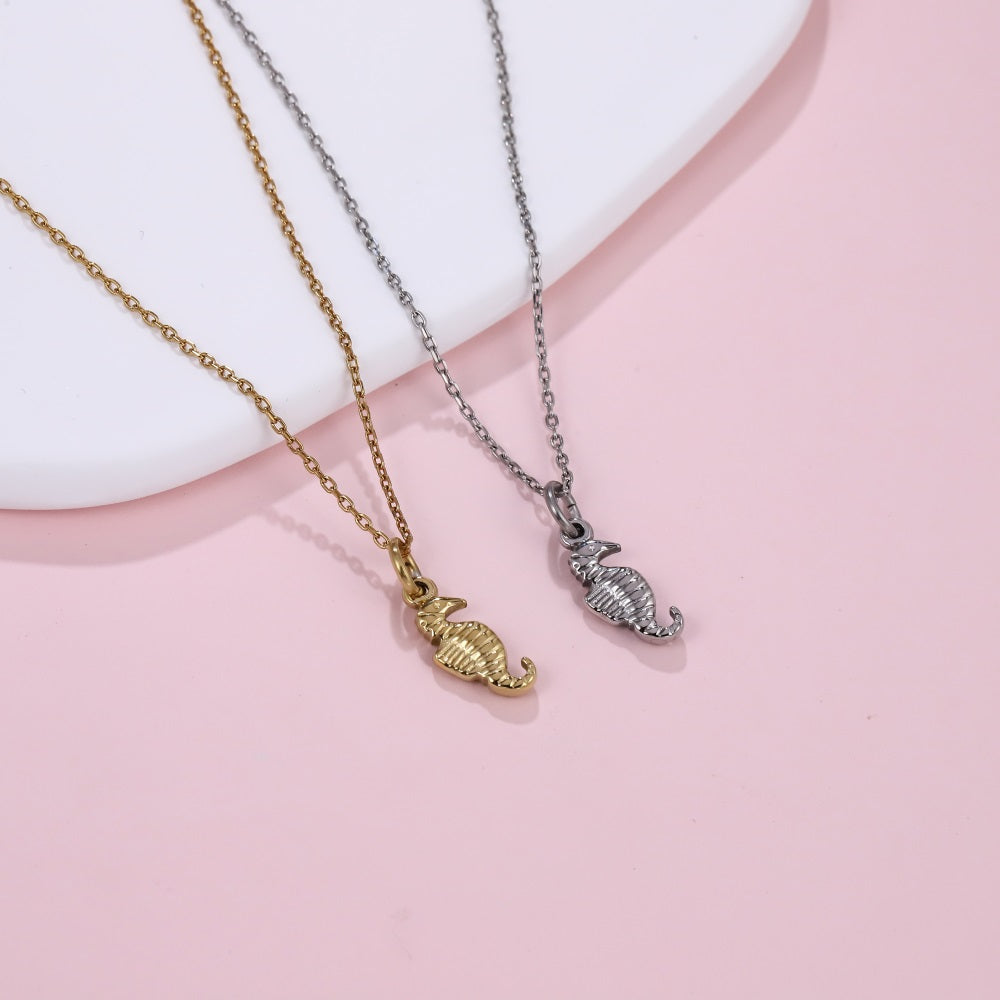 PSS1373 STAINLESS STEEL SMALL SEAHORSE PENDANT