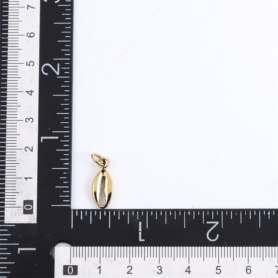 PSS1374 STAINLESS STEEL COWRIE SHELL PENDANT