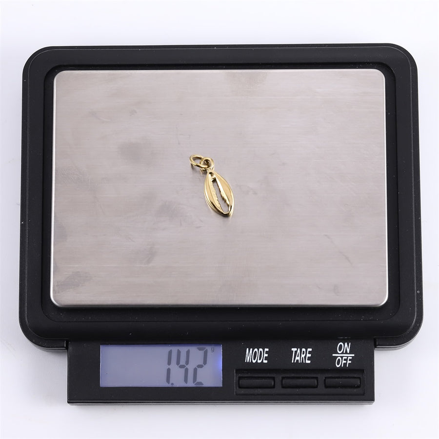 PSS1374 STAINLESS STEEL COWRIE SHELL PENDANT