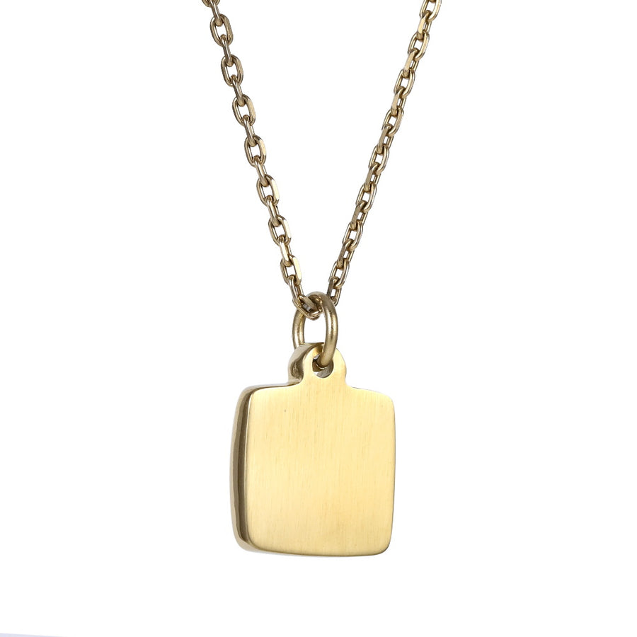 PSS1375 STAINLESS STEEL SQUARE PENDANT WITH BUBBLES