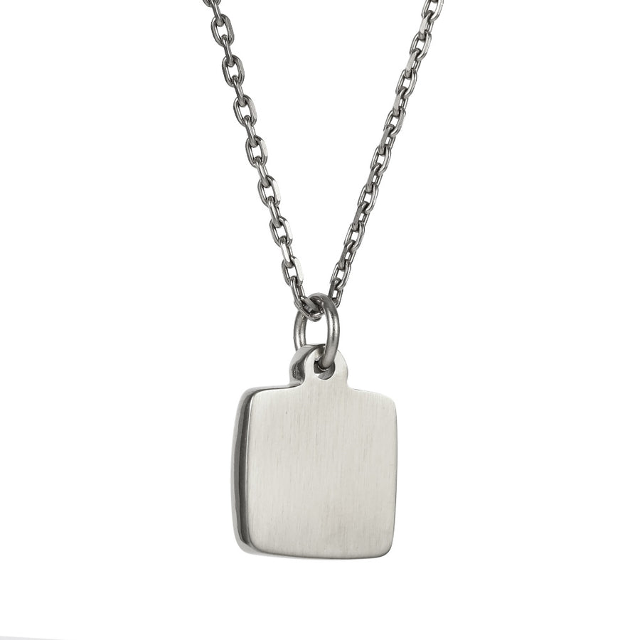 PSS1375 STAINLESS STEEL SQUARE PENDANT WITH BUBBLES