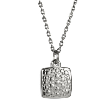 PSS1375 STAINLESS STEEL SQUARE PENDANT WITH BUBBLES