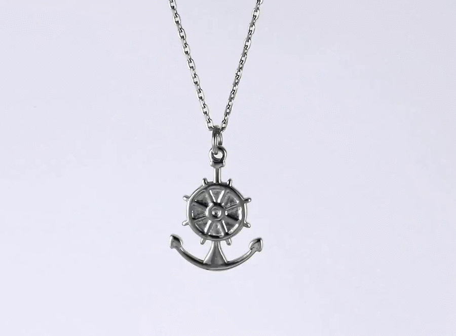 PSS1376 STAINLESS STEEL ANCHOR PENDANT