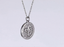 PSS1377 STAINLESS STEEL ROUND PENDANT WITH LILY