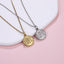 PSS1378 STAINLESS STEEL ROUND PENDANT WITH "LOVE"