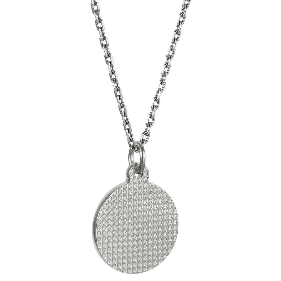 PSS1378 STAINLESS STEEL ROUND PENDANT WITH "LOVE"