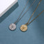 PSS1379 STAINLESS STEEL ROUND COMPASS PENDANT