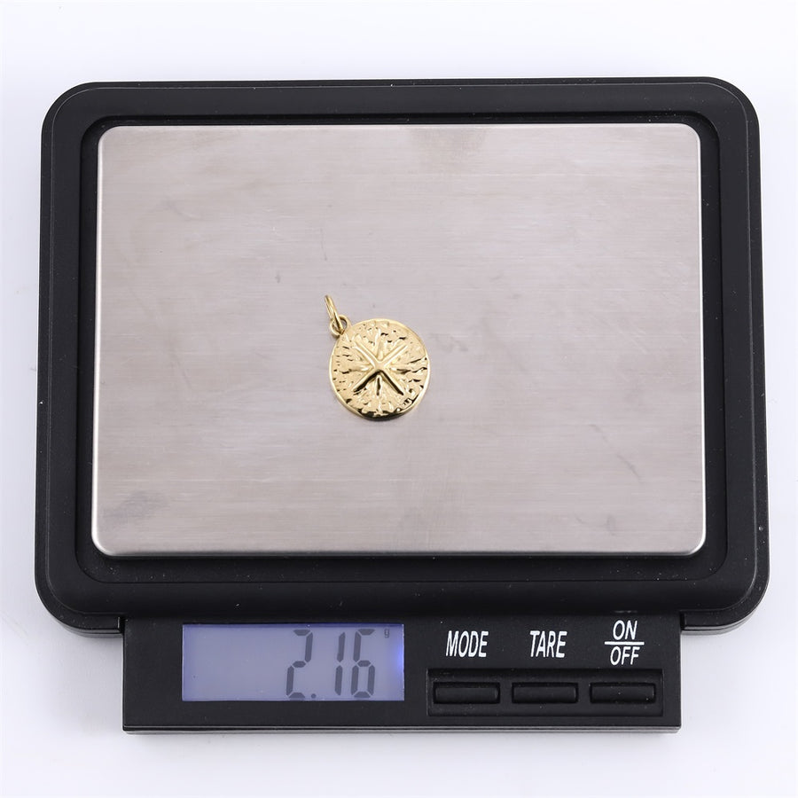 PSS1380 STAINLESS STEEL ROUND PENDANT WITH STAR