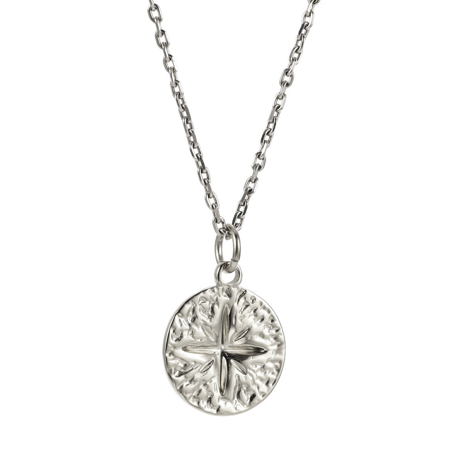 PSS1380 STAINLESS STEEL ROUND PENDANT WITH STAR