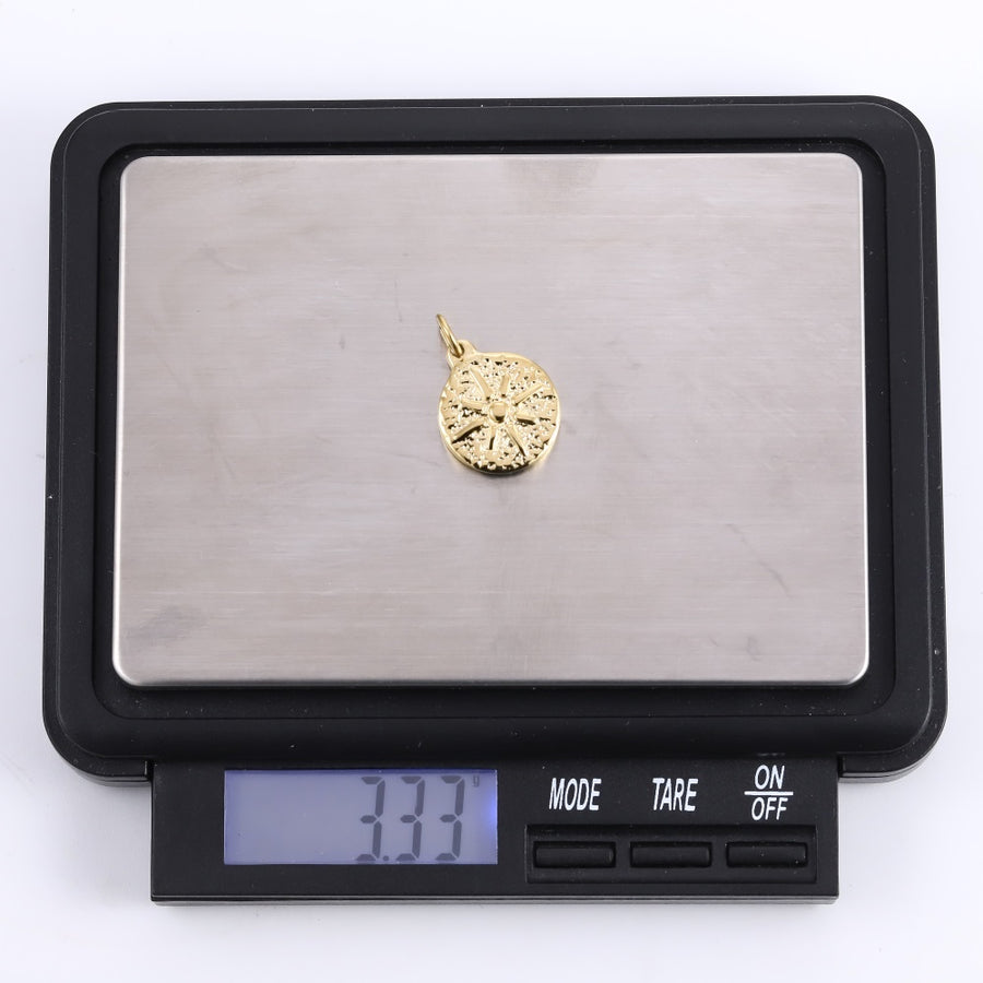 PSS1381 STAINLESS STEEL ROUND PENDANT WITH SUN