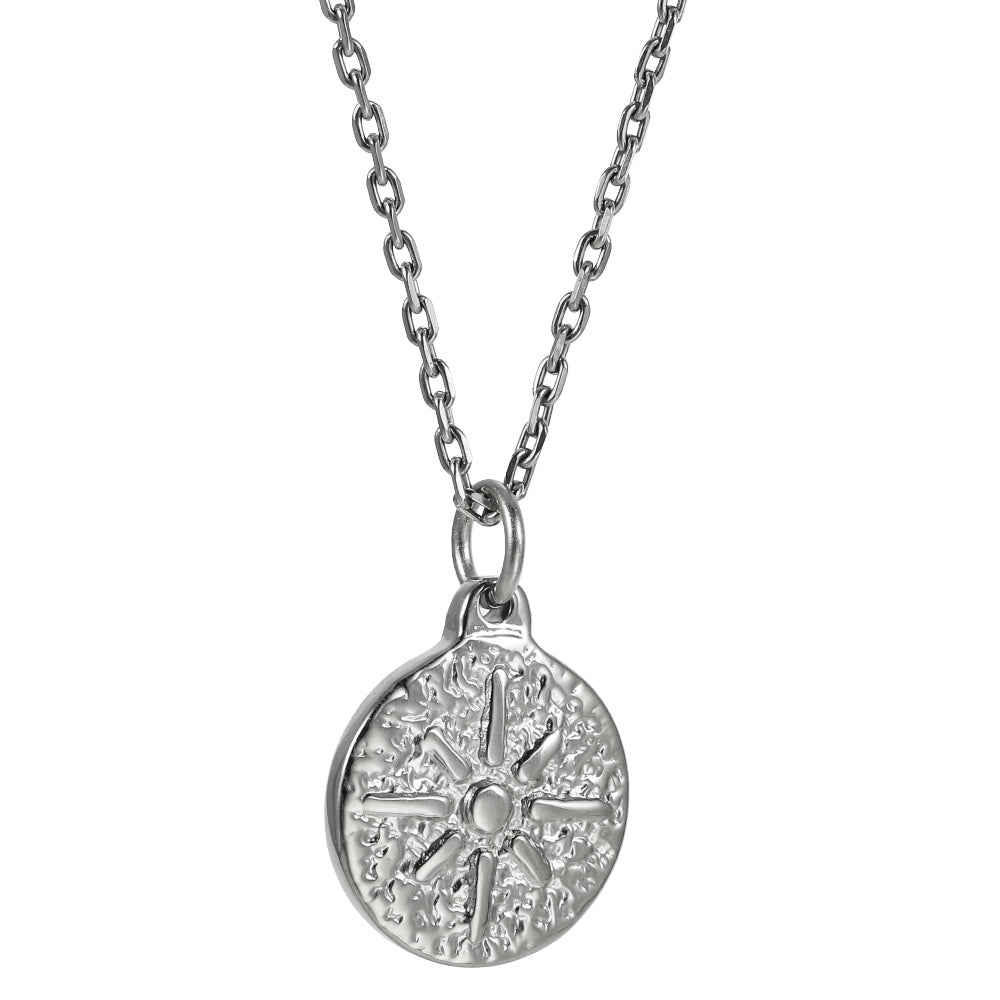 PSS1381 STAINLESS STEEL ROUND PENDANT WITH SUN