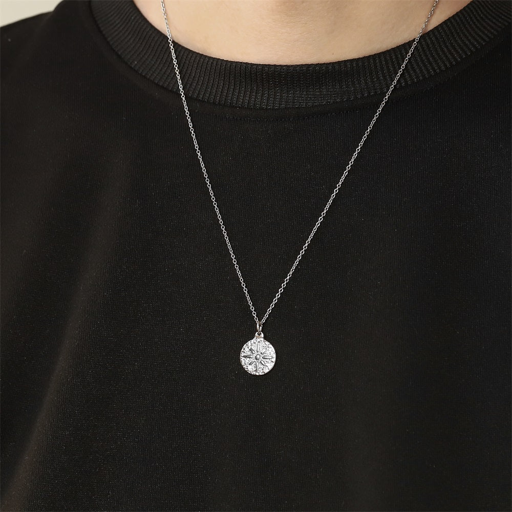 PSS1381 STAINLESS STEEL ROUND PENDANT WITH SUN