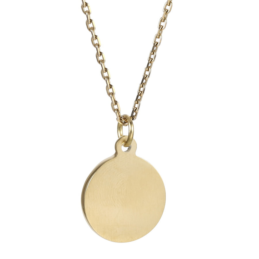 PSS1382 STAINLESS STEEL ROUND PENDANT WITH STAR