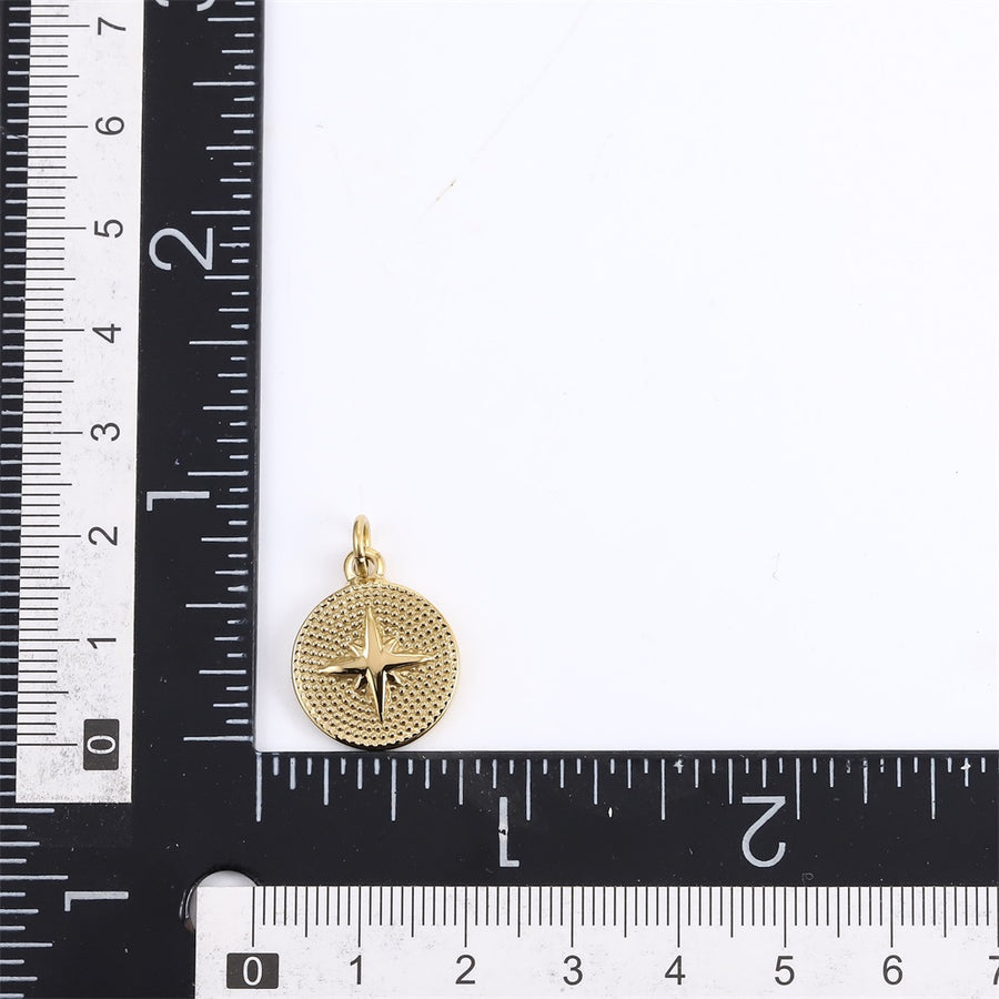 PSS1382 STAINLESS STEEL ROUND PENDANT WITH STAR