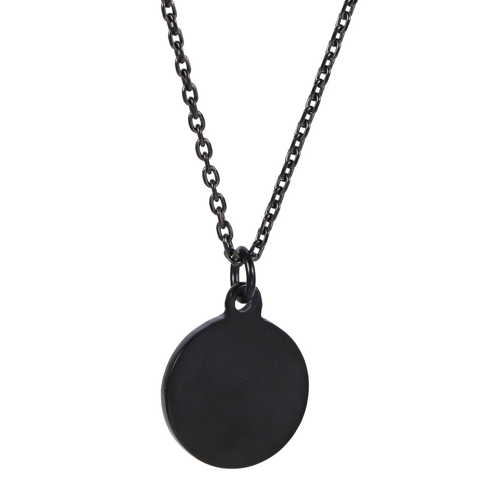 PSS1382 STAINLESS STEEL ROUND PENDANT WITH STAR