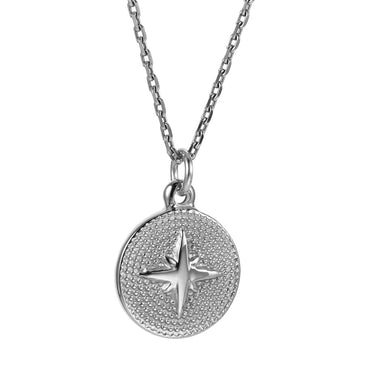 PSS1382 STAINLESS STEEL ROUND PENDANT WITH STAR