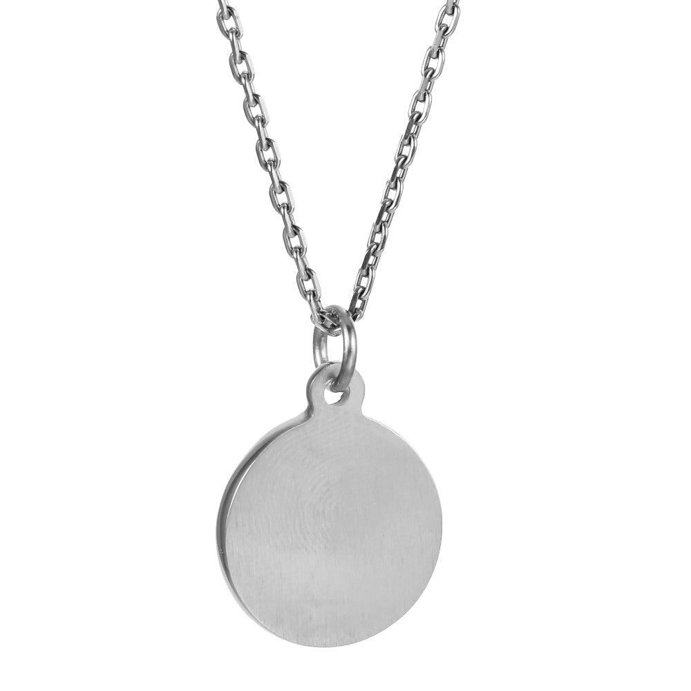 PSS1382 STAINLESS STEEL ROUND PENDANT WITH STAR