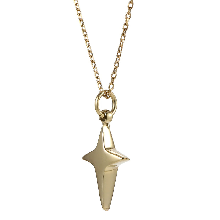 PSS1390 STAINLESS STEEL FOUR-POINT STAR PENDANT