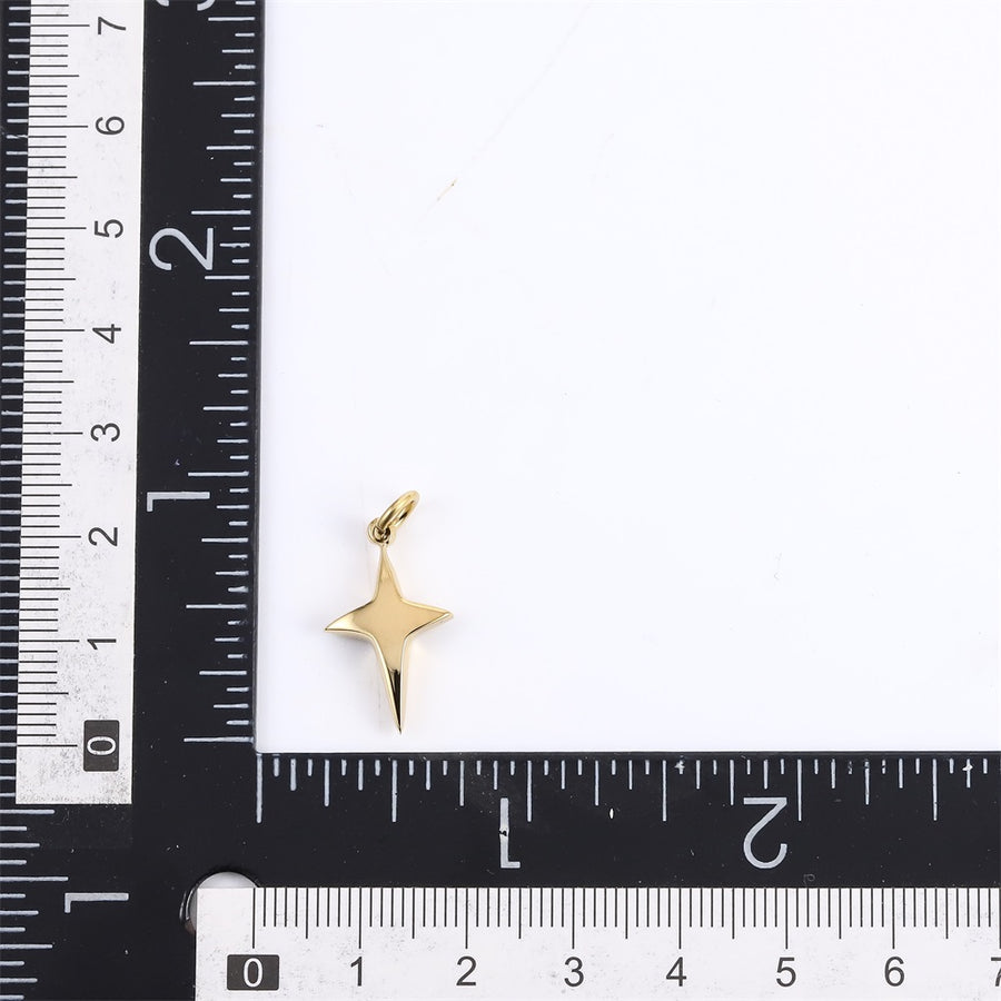 PSS1390 STAINLESS STEEL FOUR-POINT STAR PENDANT