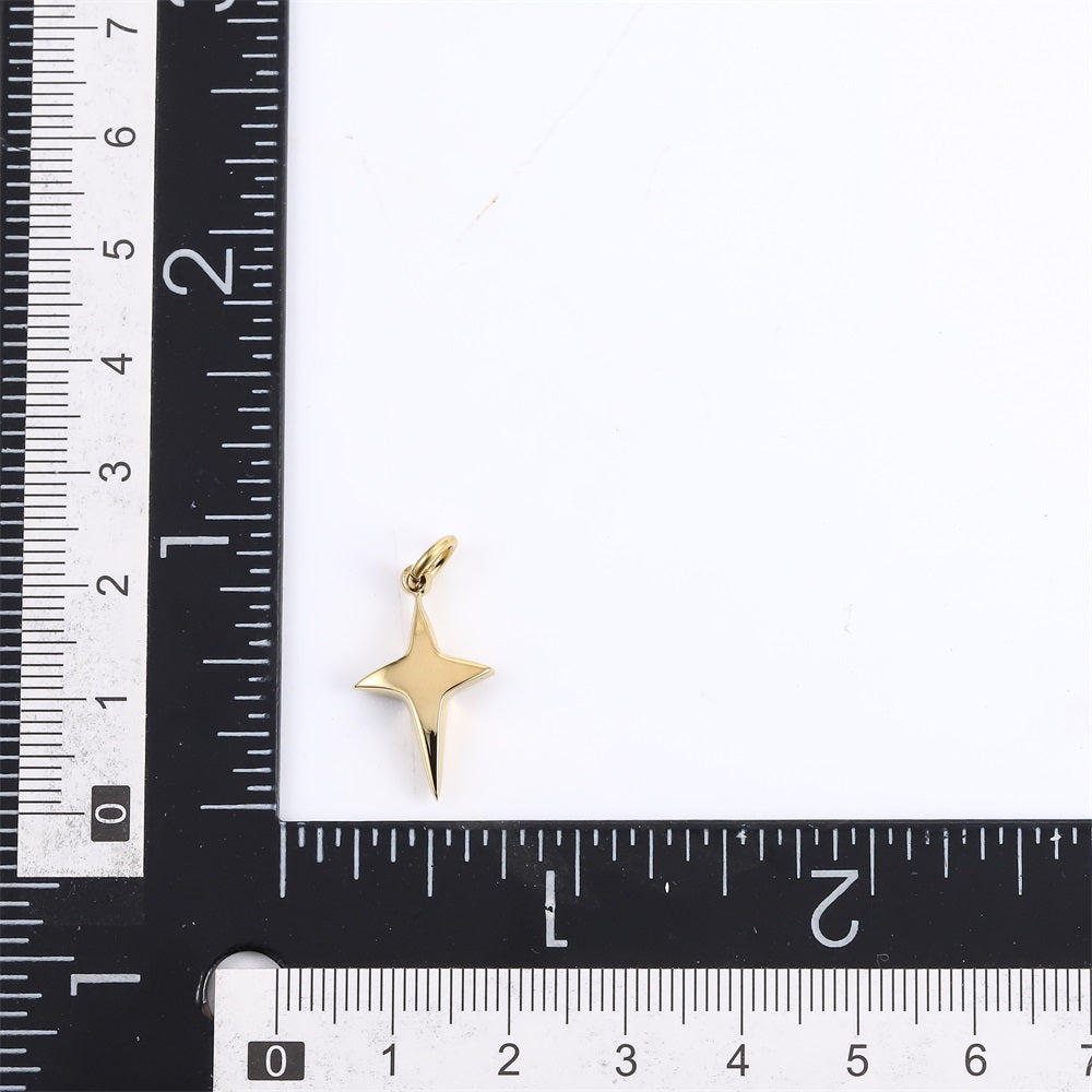 PSS1390 STAINLESS STEEL FOUR-POINT STAR PENDANT