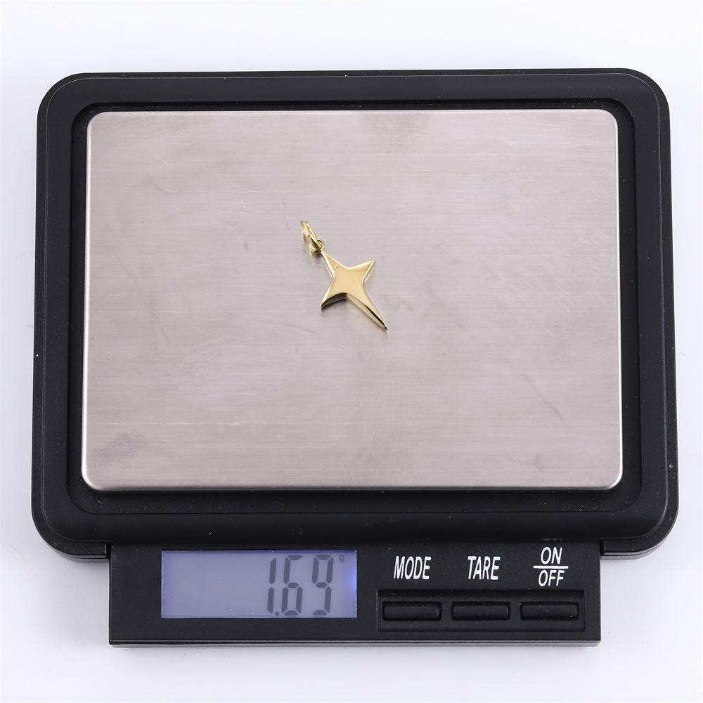 PSS1390 STAINLESS STEEL FOUR-POINT STAR PENDANT