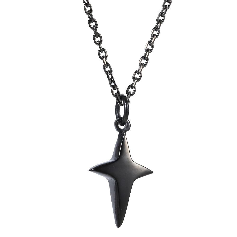 PSS1390 STAINLESS STEEL FOUR-POINT STAR PENDANT