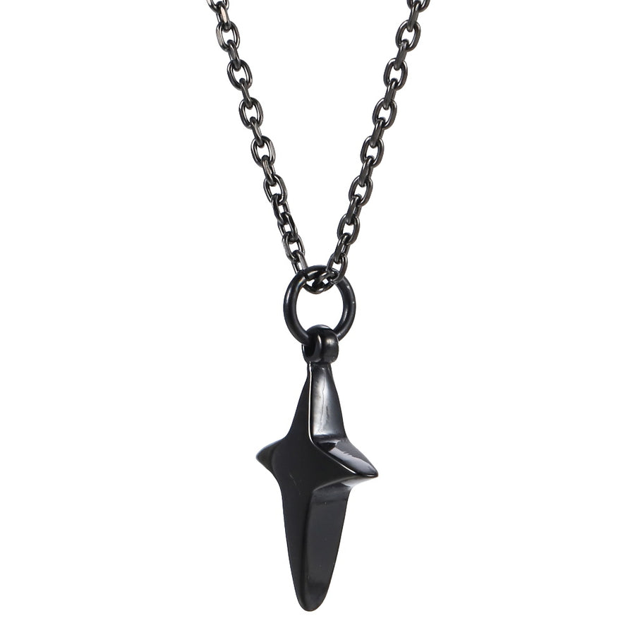 PSS1390 STAINLESS STEEL FOUR-POINT STAR PENDANT