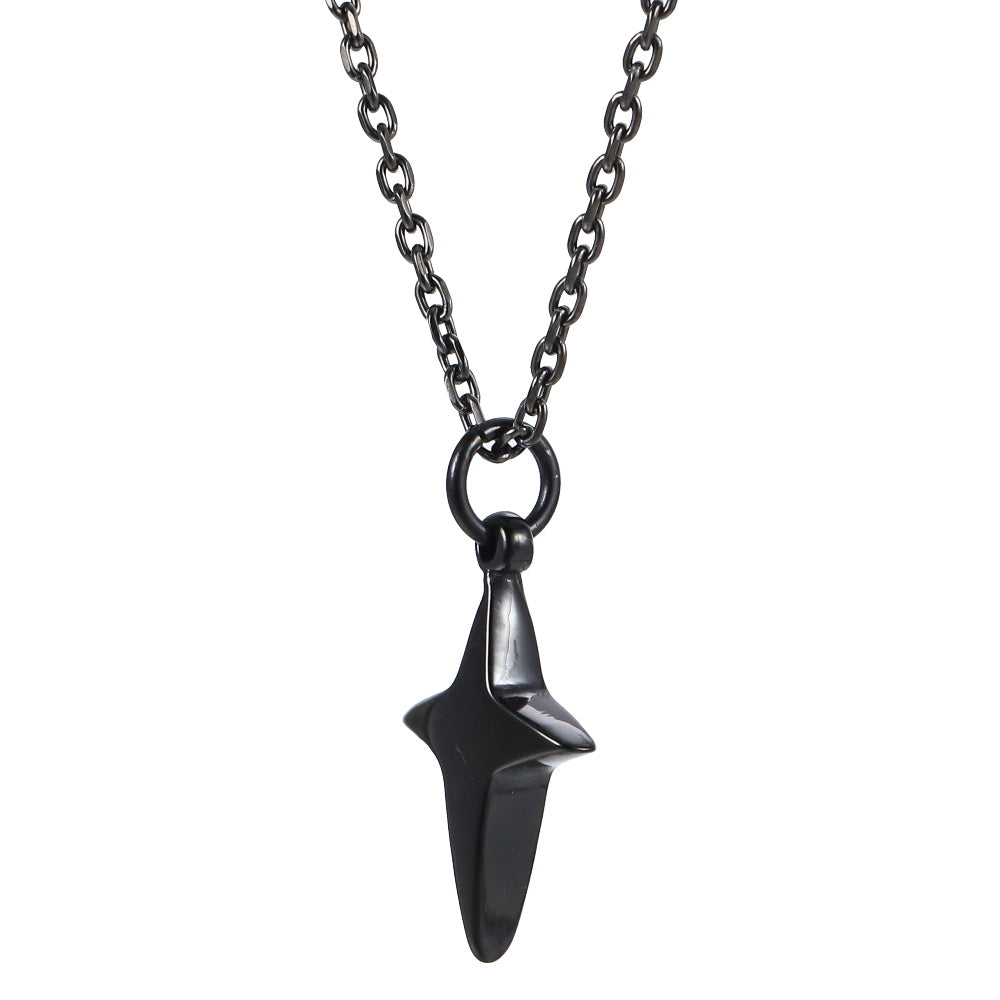 PSS1390 STAINLESS STEEL FOUR-POINT STAR PENDANT