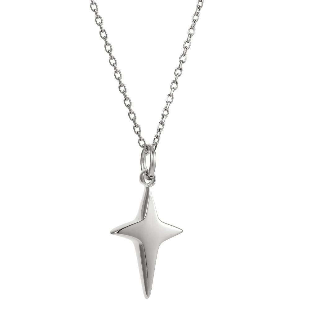 PSS1390 STAINLESS STEEL FOUR-POINT STAR PENDANT