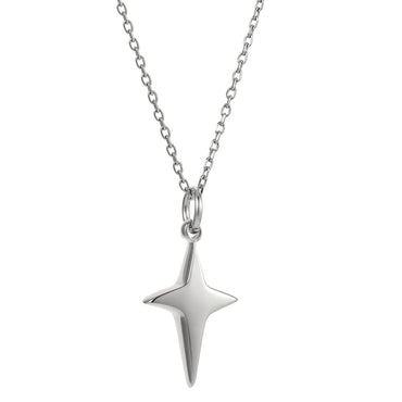 PSS1390 STAINLESS STEEL FOUR-POINT STAR PENDANT
