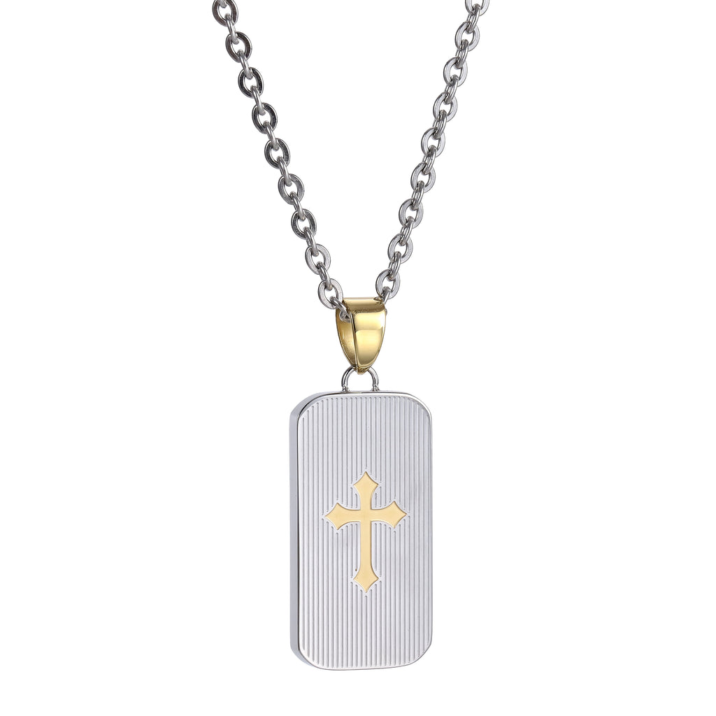 PSS1395 STAINLESS STEEL PENDANT WITH CROSS PATTERN