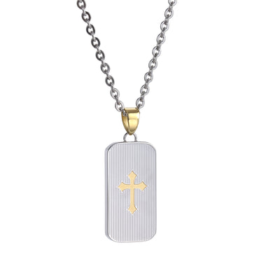 PSS1395 STAINLESS STEEL PENDANT WITH CROSS PATTERN