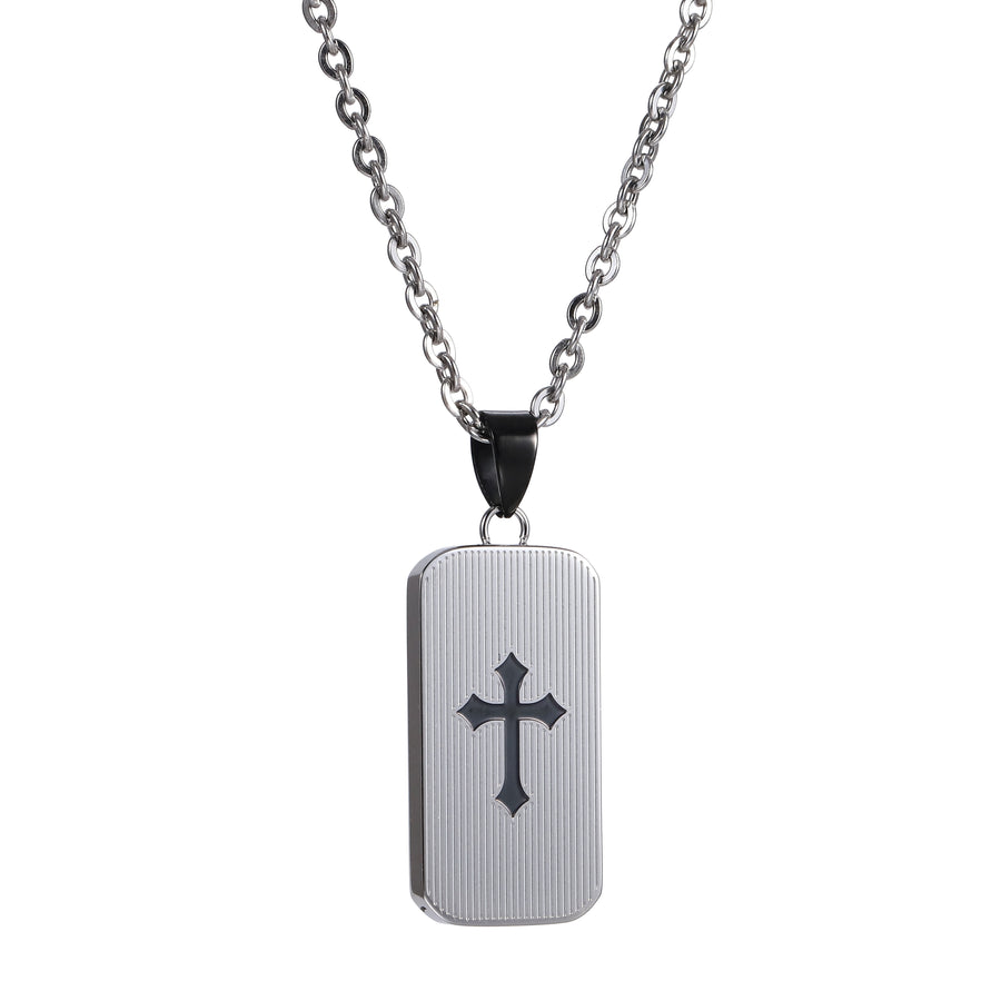 PSS1395 STAINLESS STEEL PENDANT WITH CROSS PATTERN