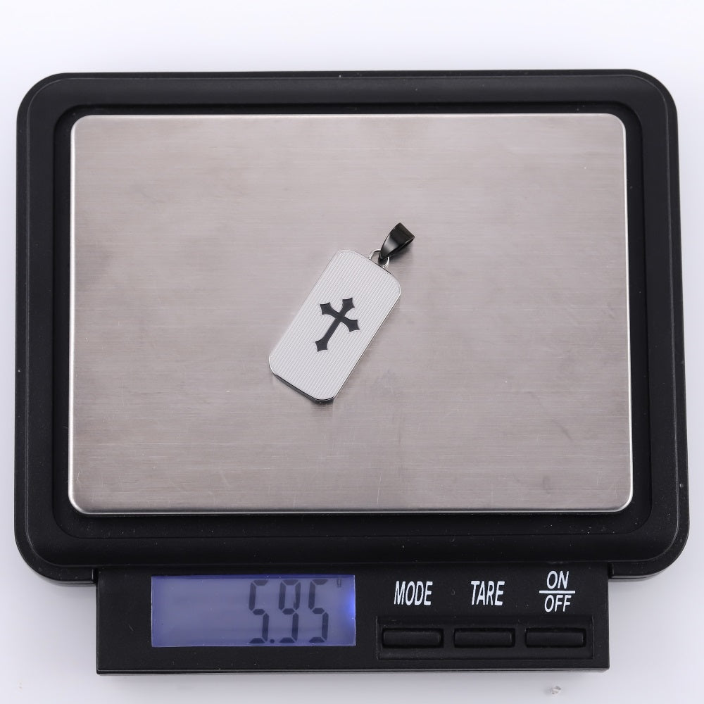 PSS1395 STAINLESS STEEL PENDANT WITH CROSS PATTERN
