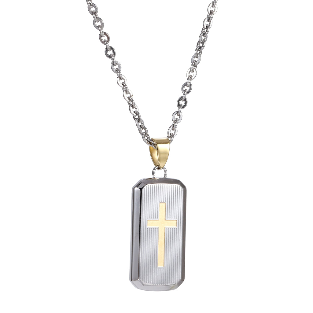 PSS1396 STAINLESS STEEL PENDANT WITH CROSS PATTERN