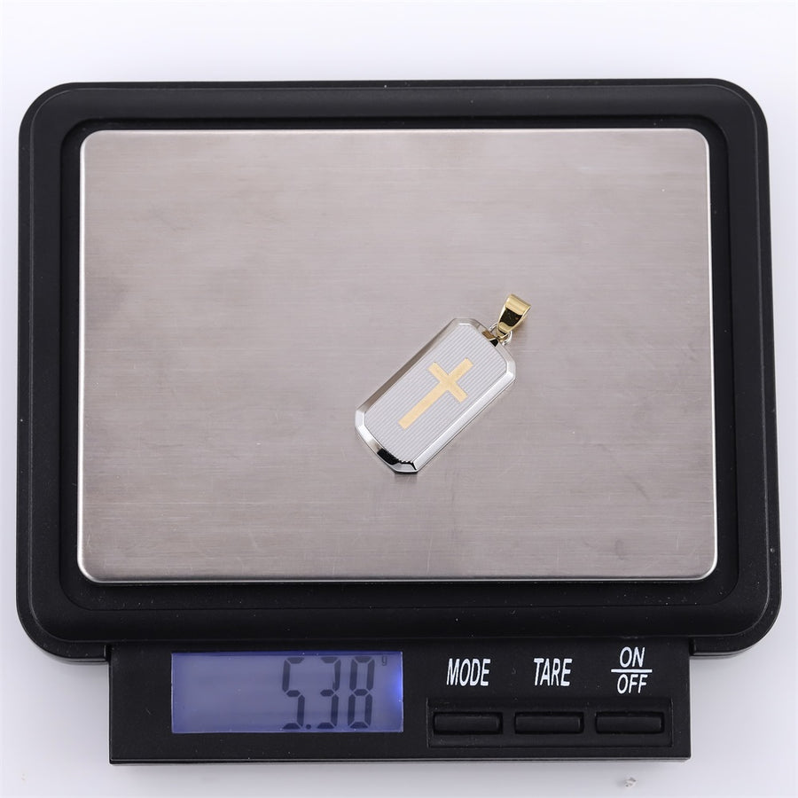 PSS1396 STAINLESS STEEL PENDANT WITH CROSS PATTERN