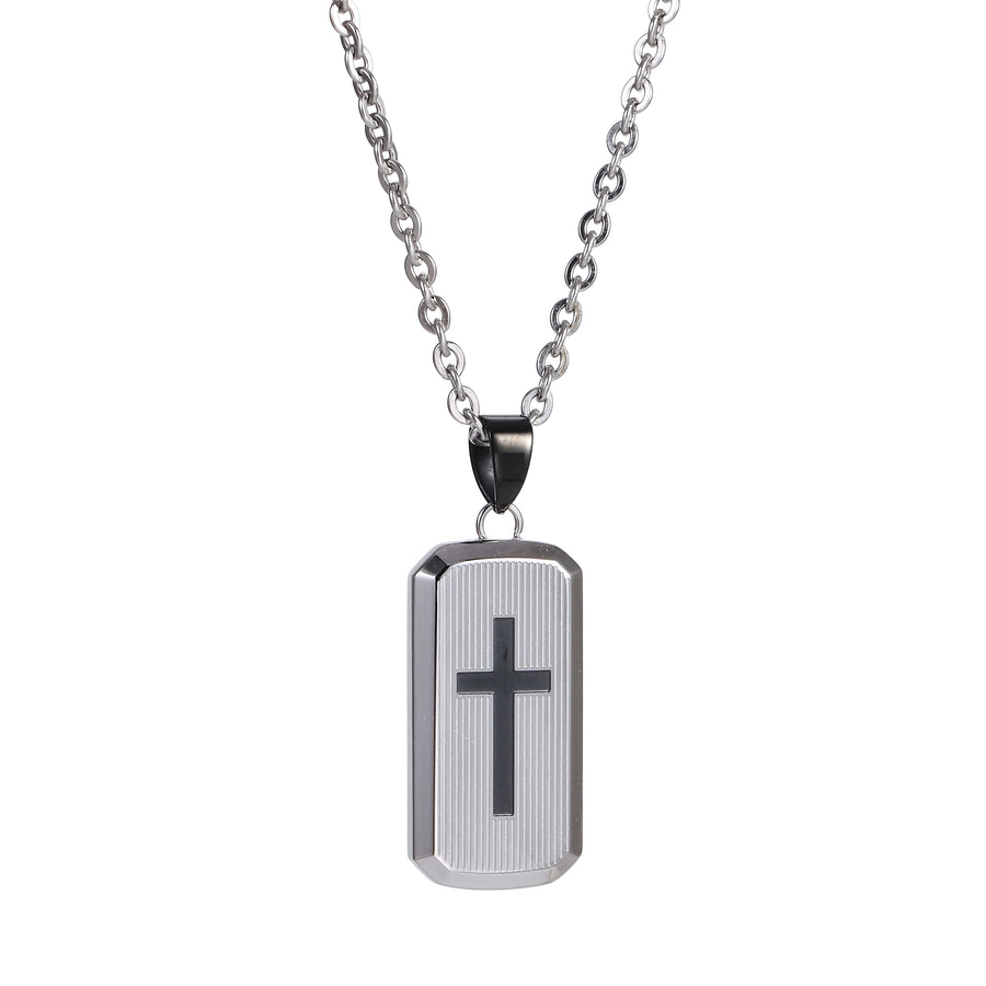 PSS1396 STAINLESS STEEL PENDANT WITH CROSS PATTERN