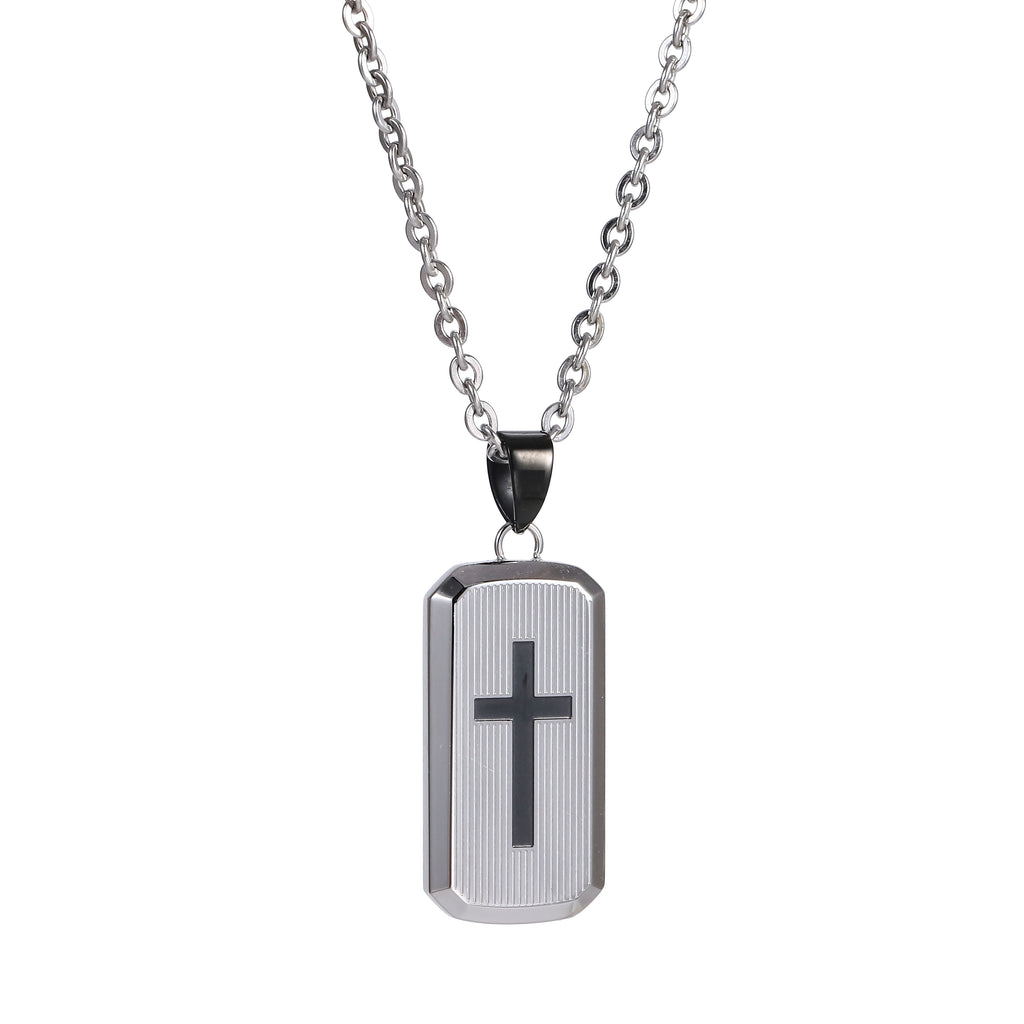 PSS1396 STAINLESS STEEL PENDANT WITH CROSS PATTERN
