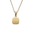PSS1409 STAINLESS STEEL TWO-TONE SQUARE PENDANT