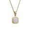 PSS1409 STAINLESS STEEL TWO-TONE SQUARE PENDANT