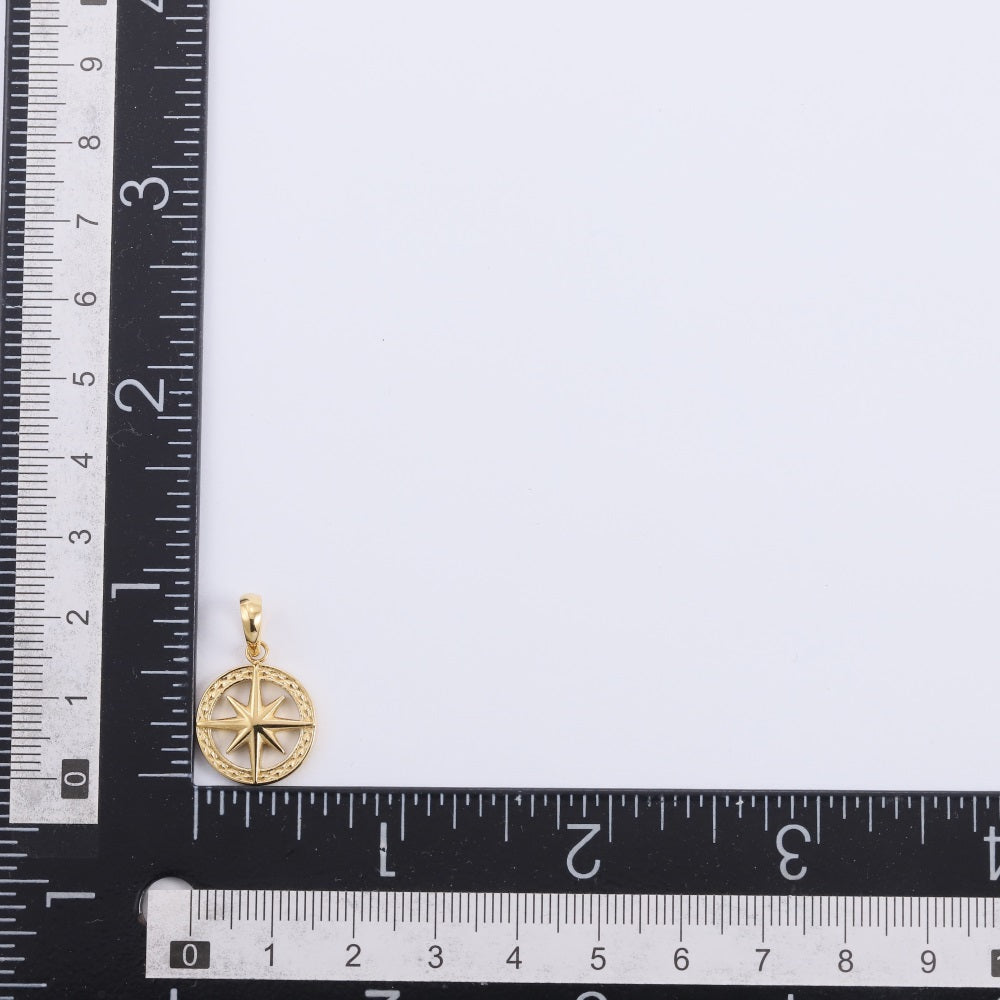 PSS1415 STAINLESS STEEL ROUND PENDANT WITH STAR