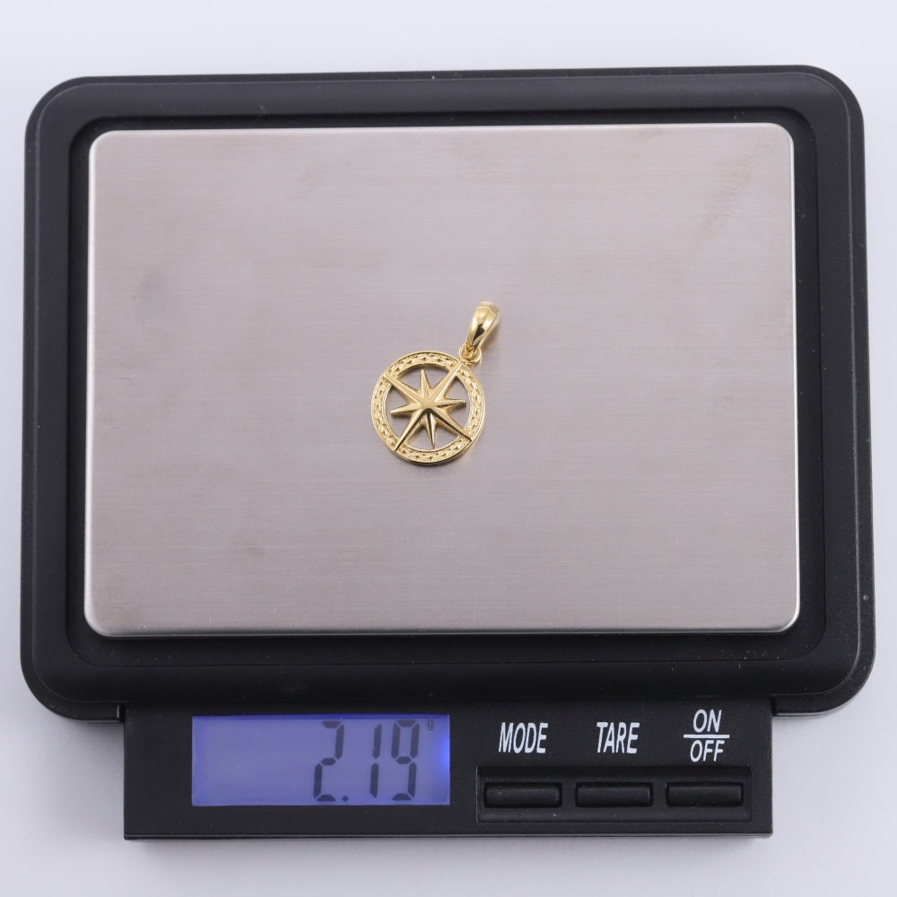 PSS1415 STAINLESS STEEL ROUND PENDANT WITH STAR