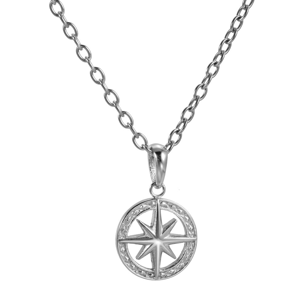 PSS1415 STAINLESS STEEL ROUND PENDANT WITH STAR