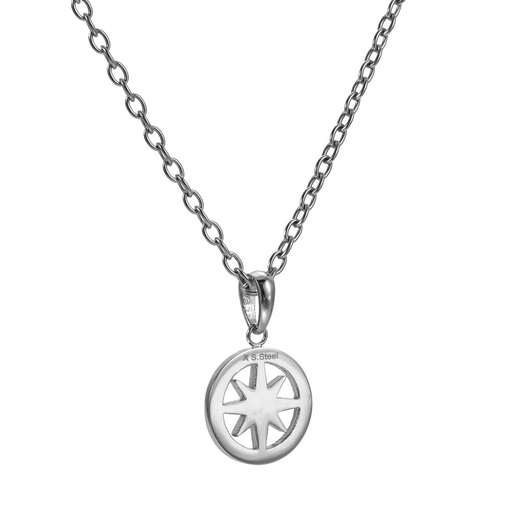 PSS1415 STAINLESS STEEL ROUND PENDANT WITH STAR