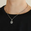 PSS1415 STAINLESS STEEL ROUND PENDANT WITH STAR
