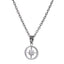 PSS1416 STAINLESS STEEL TWO-TONE ROUND PENDANT