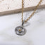 PSS1416 STAINLESS STEEL TWO-TONE ROUND PENDANT