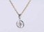 PSS1416 STAINLESS STEEL TWO-TONE ROUND PENDANT