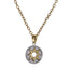 PSS1417 STAINLESS STEEL TWO-TONE ROUND PENDANT