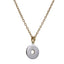 PSS1417 STAINLESS STEEL TWO-TONE ROUND PENDANT